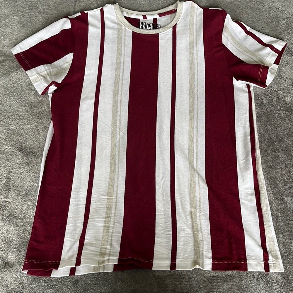 Mens Premium striped Crew neck T shirt.